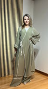 Arya Biyeli Kimono Pantolon Takım - Tesettür Uyumlu