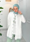 Camelya Mevsimlik Krep Kumaş 3'lü Tesettür Takım