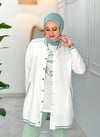 Camelya Mevsimlik Krep Kumaş 3'lü Tesettür Takım