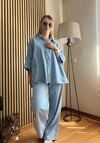Cardella Lina Oversize TNCL Takım - Tesettür Uyumlu Gömlek ve Bol Paça Pantolon Takım