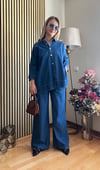 Cardella Lina Oversize TNCL Takım - Tesettür Uyumlu Gömlek ve Bol Paça Pantolon Takım