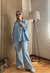 Cardella Lina Oversize TNCL Takım - Tesettür Uyumlu Gömlek ve Bol Paça Pantolon Takım