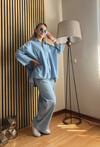 Cardella Lina Oversize TNCL Takım - Tesettür Uyumlu Gömlek ve Bol Paça Pantolon Takım