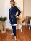 Premium Kalite Taşlı Oversize Tunik Pantolonlu Kadın İkili Takım Eşofman Takım