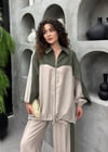Siena TNCL Kumaş Fermuarlı Oversize Kadın İkili Takım