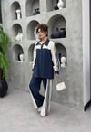 Tencel Kumaş Gömlek Yaka Düğmeli Pantolon Kadın Takım