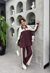 Tencel Kumaş Gömlek Yaka Düğmeli Pantolon Kadın Takım