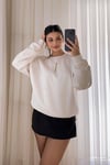 3 İplik Şardonlu Sweatshirt - Krem