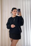 3 İplik Şardonlu Sweatshirt - Siyah