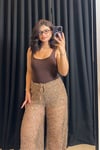 Acı Kahve Slim Kare Yaka Bodysuit