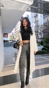 Adrian Beyaz Kaşe Kaban
