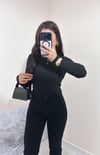Alice Bisiklet Yaka Siyah Basic Üst