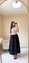 Anastasia Uzun Balon Etek - Siyah