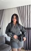 Antrasit Hırka Etek Triko Takım