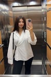 Asimetrik Pamuklu Beyaz Gömlek