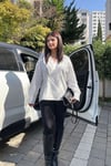Asimetrik Pamuklu Beyaz Gömlek
