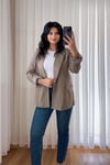 Astarlı Haki Blazer Ceket
