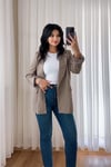 Astarlı Haki Blazer Ceket