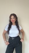 Bella Bisiklet Yaka Basic Tshirt - Beyaz