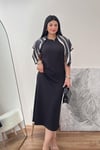 Benefy Vatkalı Modal Elbise - Siyah