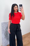 Bisiklet Yaka Kırmızı Tshirt
