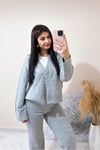 Bloom Triko Pantolon Hırka Takım - Gri