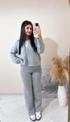 Bloom Triko Pantolon Hırka Takım - Gri