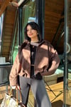 Bomber Süet Acı Kahve Ceket