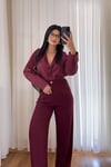 Bordo Poplin Gömlek