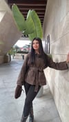 Camela Kemerli Leopar Ceket