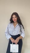 Chelsea Marka Model Çizgili Gömlek - Beyaz