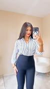 Chelsea Marka Model Çizgili Gömlek - Beyaz