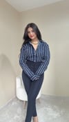 Chelsea Marka Model Çizgili Gömlek - Lacivert