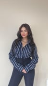 Chelsea Marka Model Çizgili Gömlek - Lacivert