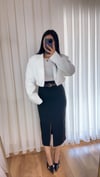Chloe Vatkalı Beyaz Mini Blazer Ceket