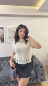 Dantel İşlemeli Triko Bluz