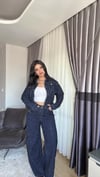 Denim Full Taşlı İkili Takım
