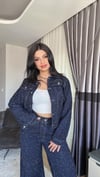 Denim Full Taşlı İkili Takım