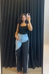 Denim - Paraşüt Karışımlı Kargo Pantolon