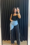 Denim - Paraşüt Karışımlı Kargo Pantolon