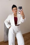 Düğme Detaylı Kısa Blazer Ceket