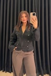 Düğmeli Denim Ceket