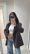 Eleni Oversize Çizgili Blazer Ceket