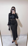 Elly Siyah Pulpayet Maxi Etek