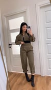 Fiona Paraşüt Kumaş Takım - Haki