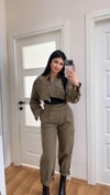 Fiona Paraşüt Kumaş Takım - Haki
