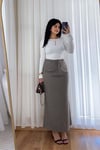 Füme Çizgili Etek