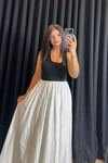 Halter Yaka Poplin Etekli Elbise