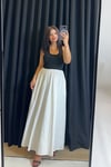 Halter Yaka Poplin Etekli Elbise