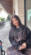 Hola Leopar Geçişli Siyah Sweat